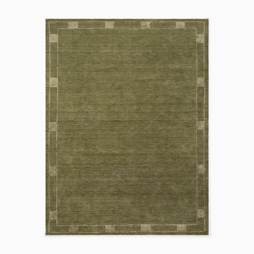 Pierce & Ward Deco Border Handwoven Wool Rug by West Elm