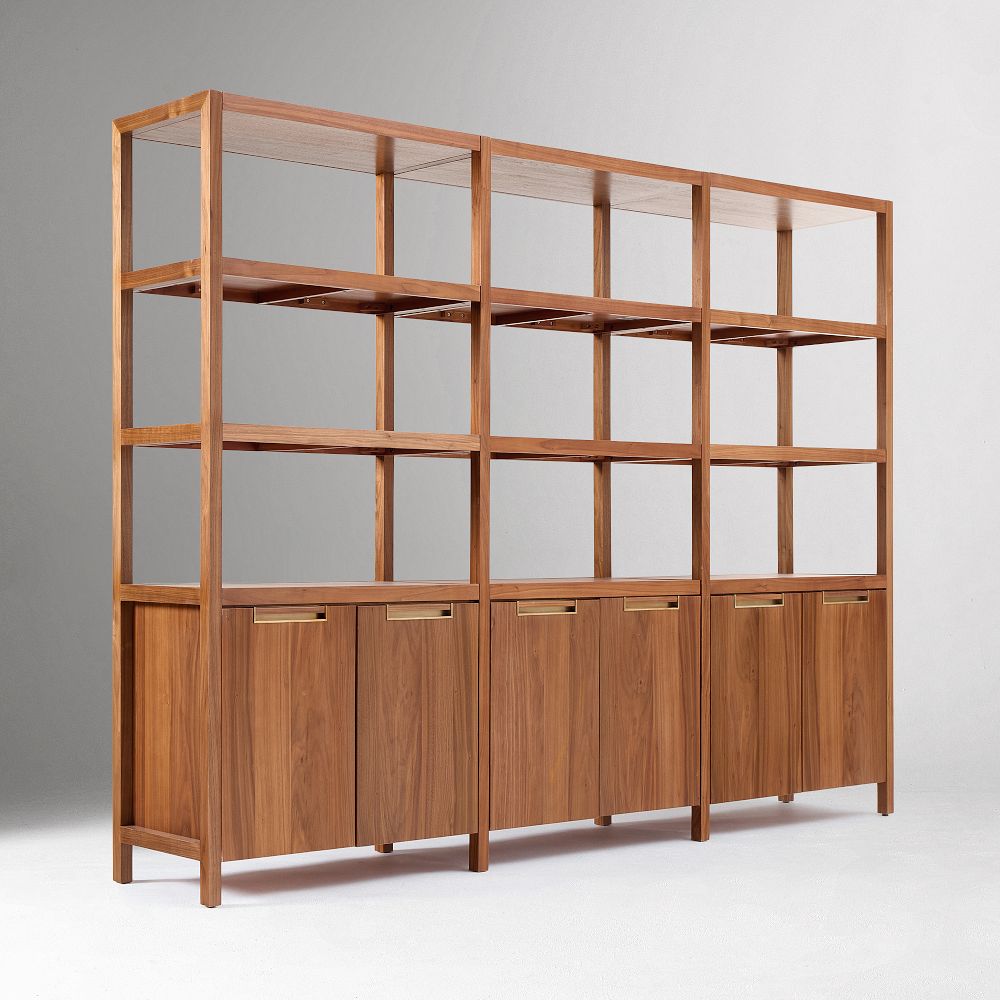 Hughes Tall Triple Wide Bookcase (99") by West Elm