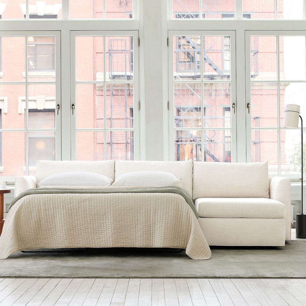 Dominick 2-Piece Sleeper Sectional w/ Storage Chaise (116") by West Elm