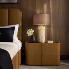 Hinsdale Vegan Leather Curved Nightstand (26"&ndash;34")