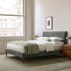 Customizable Upholstered Bed - Wood Legs