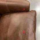 Open Box: Kristoff Swivel Chair - Weston Leather Molasses, Polished Stainless Steel