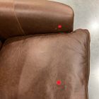 Open Box: Kristoff Swivel Chair - Weston Leather Molasses, Polished Stainless Steel