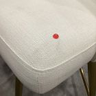 Open Box: Mid-Century Swivel Counter Stool (26.6") - Performance Yarn Dyed Linen Weave Alabaster, Blackened Brass