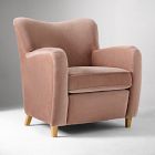 Open Box: Nell Chair - Performance Modern Chenille Rosewood, Light Walnut