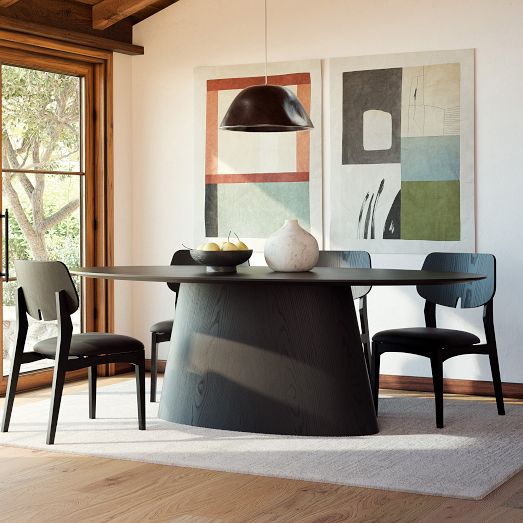 Eurydice Oval Plinth Dining Table (86") by West Elm