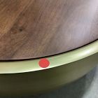 Open Box: Drum Storage Coffee Table (32") - Walnut, Antique Brass