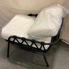 Open Box: Vieste Outdoor Lounge Chair - Crosshatch Weave Alabaster, Black