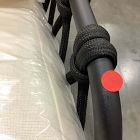 Open Box: Vieste Outdoor Lounge Chair - Crosshatch Weave Alabaster, Black