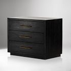 Alexa Burnished Pedestal 3-Drawer Nightstand (32")
