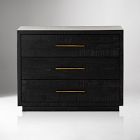 Alexa Burnished Pedestal 3-Drawer Nightstand (32")