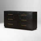 Alexa Burnished Pedestal 6-Drawer Dresser (60")