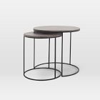 Lavastone Round Nesting Side Tables (19.75")
