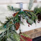 Mantel Garland &amp; Christmas Stocking Holder (Set of 2) - Silver