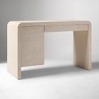Solstice Painted Raffia Storage Desk (48")