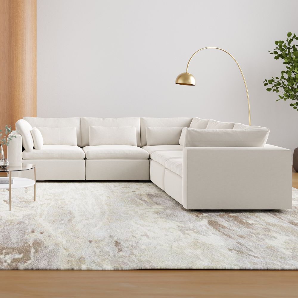 Harmony Modular 5-Piece L-Shaped Sectional (112"-132") by West Elm