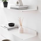 Floating Lines Single Shelves - White