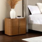 Hinsdale Vegan Leather Curved Nightstand (26"&ndash;34")