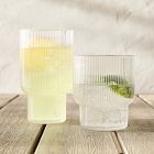 Fluted Acrylic Drinking Glasses