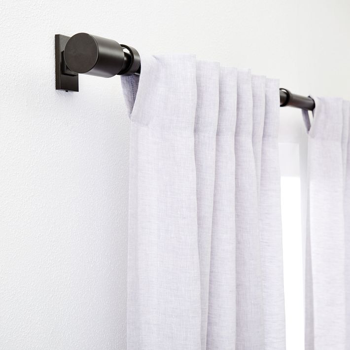 Oversized Adjustable Curtain Rod - Dark Bronze | West Elm
