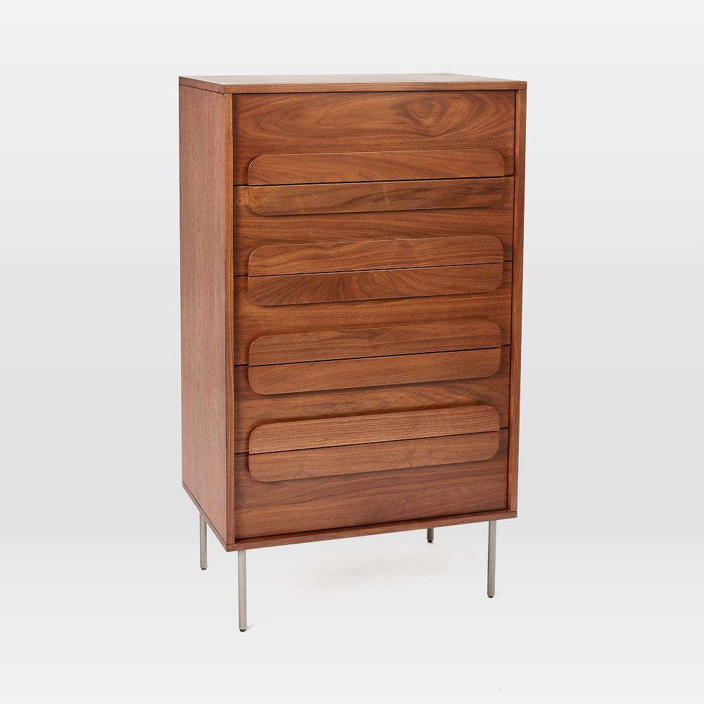 Gemini 5-Drawer Dresser (28") - Cool Walnut
