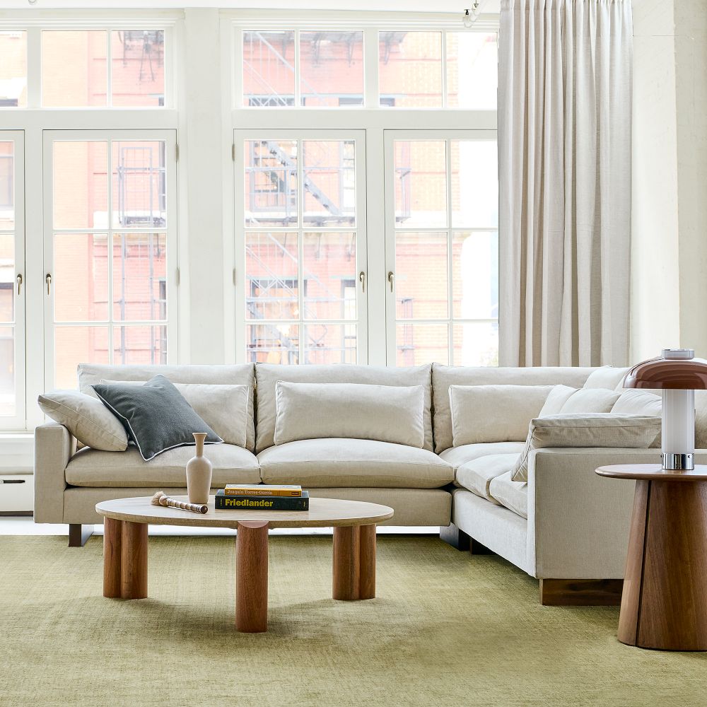 Harmony 3-Piece L-Shaped Sectional (112" - 128") by West Elm