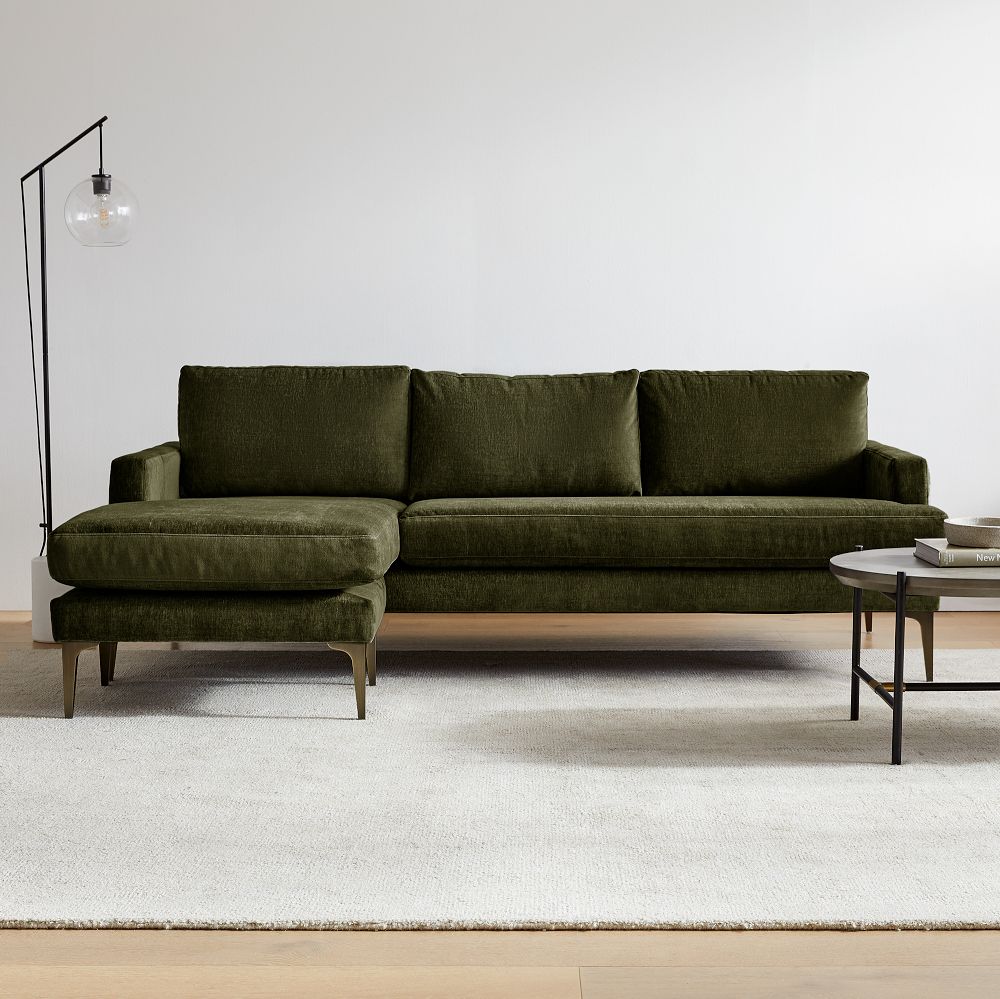 Build Your Own - Andes Petite Sectional (Blackened Brass Legs) by West Elm