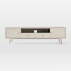 Modernist Wood &amp; Lacquer Media Console (68"&ndash;80")