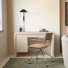 Solstice Painted Raffia Storage Desk (48")