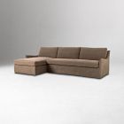 Delara Slipcover Chaise Sectional (128")