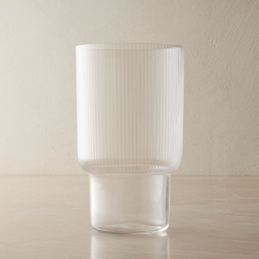 Fluted Drinking Glass Set - Tall, Set of 4