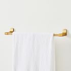 Mid-Century Contour Bathroom Hardware - Antique Brass