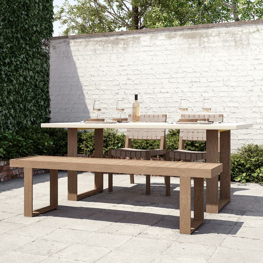 Portside Outdoor Concrete Dining Table (72"-86") by West Elm