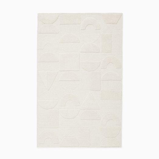 Textured Shapes Wool Rug by West Elm