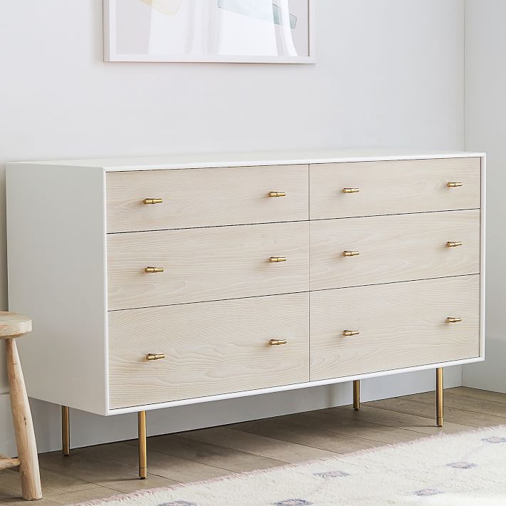 Kids Modernist 6-Drawer Dresser (56") - White | West Elm