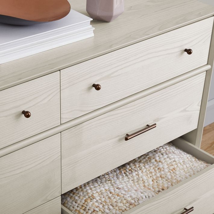Mid-Century (56") 6-Drawer Dresser, White, West Elm Mid-Century (56") 6-Drawer Dresser, White, West Elm
