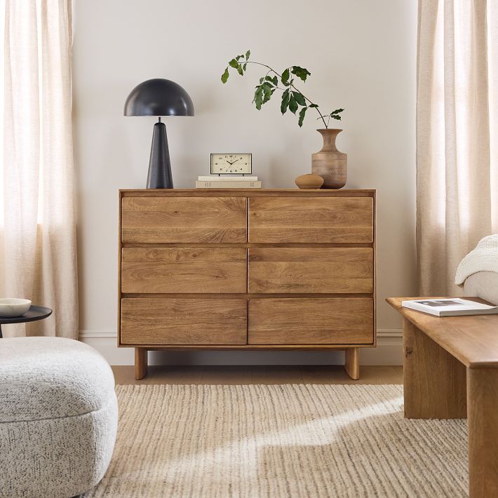 dresser for small bedroom VECELO Dresser for Bedroom Chest of 4 Drawers/6 Drawer with Adjustable main image 1