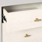 Modernist Wood &amp; Lacquer Nightstand (19") - Winter Wood