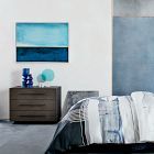 Peacock on Aqua Framed Wall Art by Laura Gunn