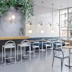 Gable Metal Bar Stool - Indoor/Outdoor