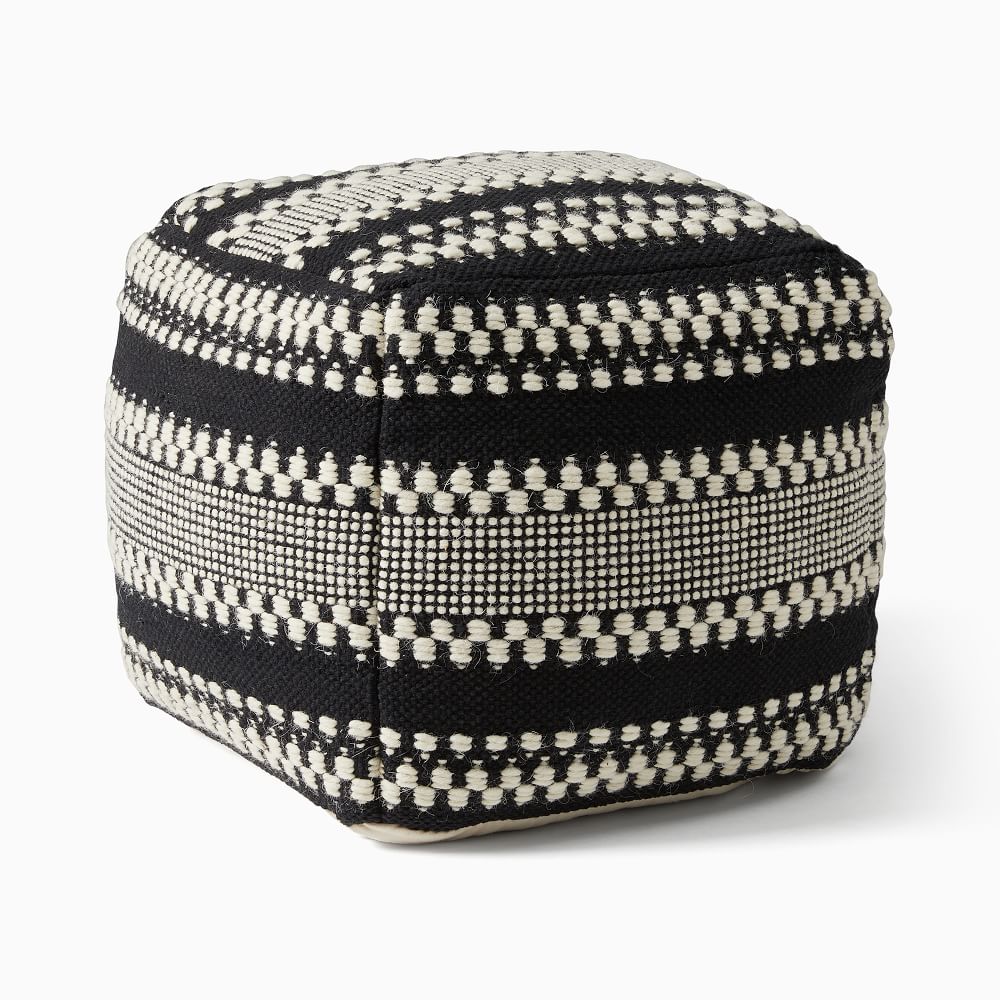 Variegated Stripe Pouf by West Elm