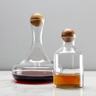 Glass Decanter with Wood Stopper