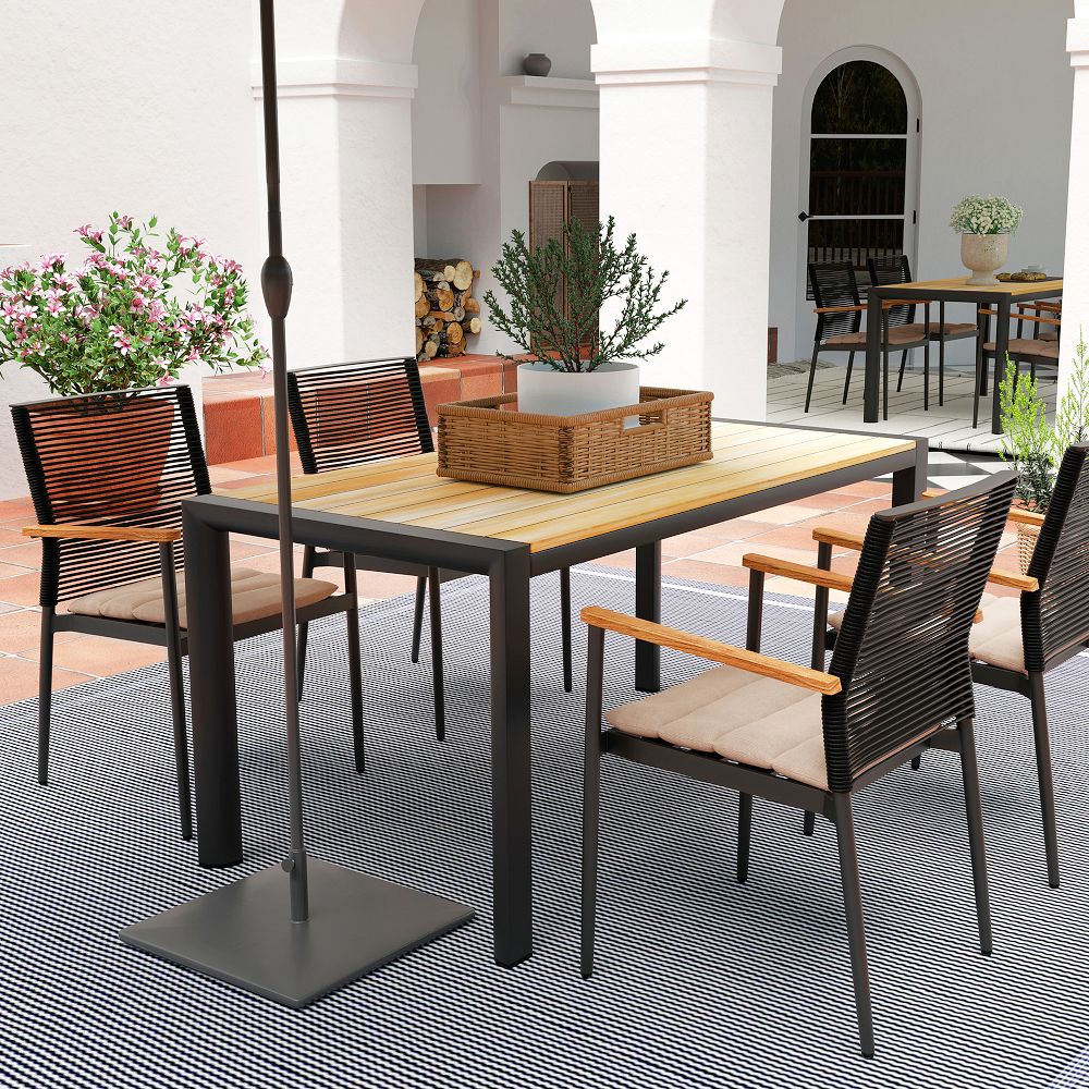 Rope-Wrapped Outdoor Dining Chair (Set of 2) by West Elm