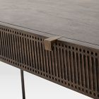 Carved Mango Wood Writing Desk (56")