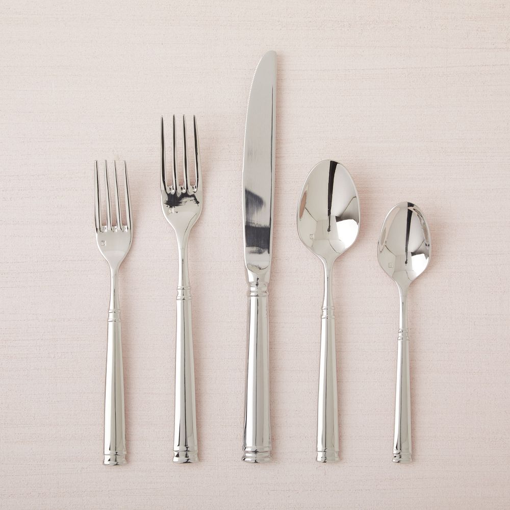 Bistro Mirrored Stainless Steel Flatware Sets - 5 Piece Set