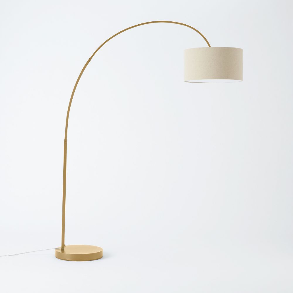 Overarching Linen Shade Floor Lamp (79")