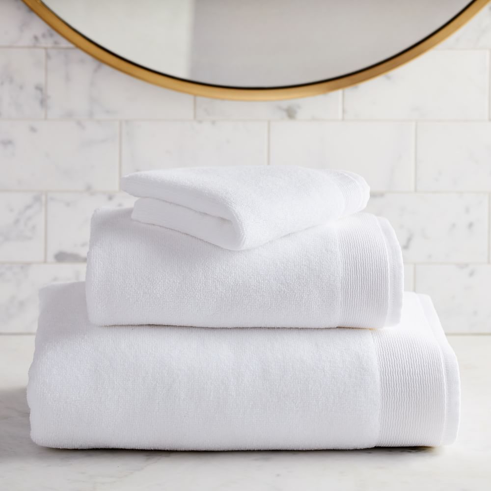 Plush Fibrosoft™ Towel Sets - White, Set of 3 - (Bath Towel, Hand Towel, Washcloth)