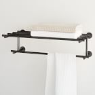 Open Box: Modern Overhang Bathroom Rail Shelf - Matte Black