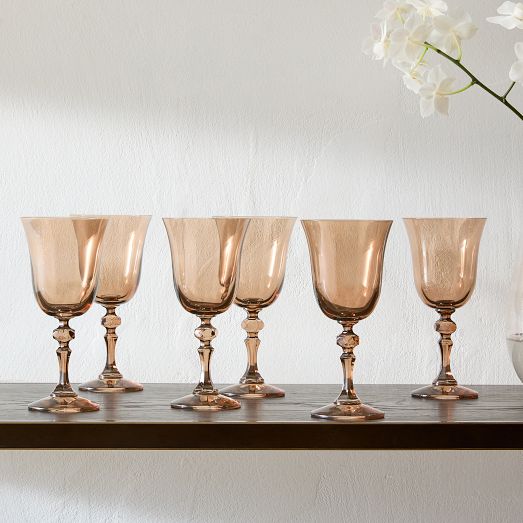 Estelle Colored Glass Regal Goblet Glass (Set of 6) by West Elm