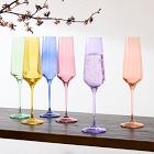 Estelle Colored Glass Champagne Flute (Set of 6)